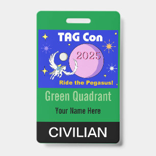 TAG Con 2025 - Quadrant Vert - Badge Civil