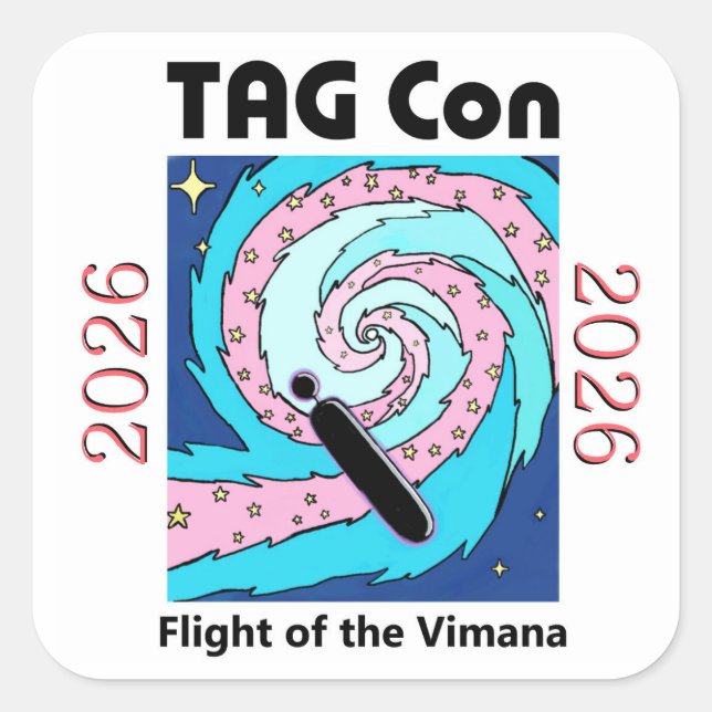 Tag Con 2026 - Flug der Vimana Aufkleber (Vorderseite)