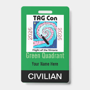 TAG Con 2026 - Grüner Quadrant - Zivilabzeichen Ausweis