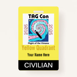 TAG Con 2026 - Yellow Quadrant - Civilian Badge Ausweis