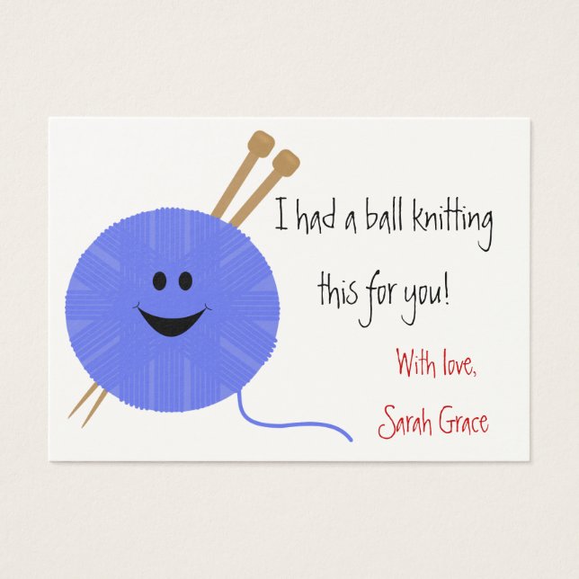 Tag de hang du Knitter (Devant)