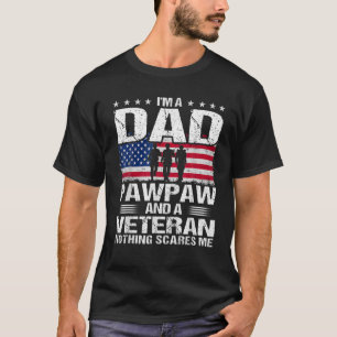 Tag der amerikanischen Flaggenflagge Ich bin Vater T-Shirt