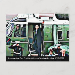 Tag der Amtseinführung Präsident Obama & Donald Tr Postkarte
