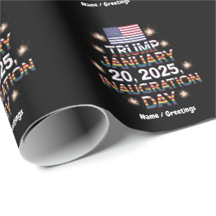 Tag der Amtseinführung Trumps 20. Januar 2025 Geschenkpapier