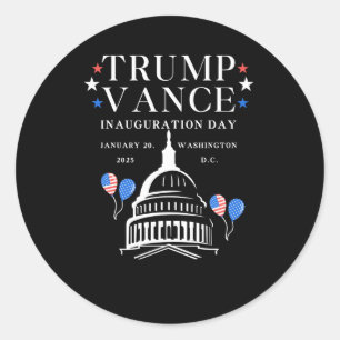 Tag der Amtseinführung Trumps Runder Aufkleber