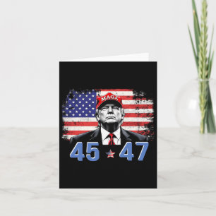 Tag der Amtseinführung von Mega 45 47 Donald Trump Karte