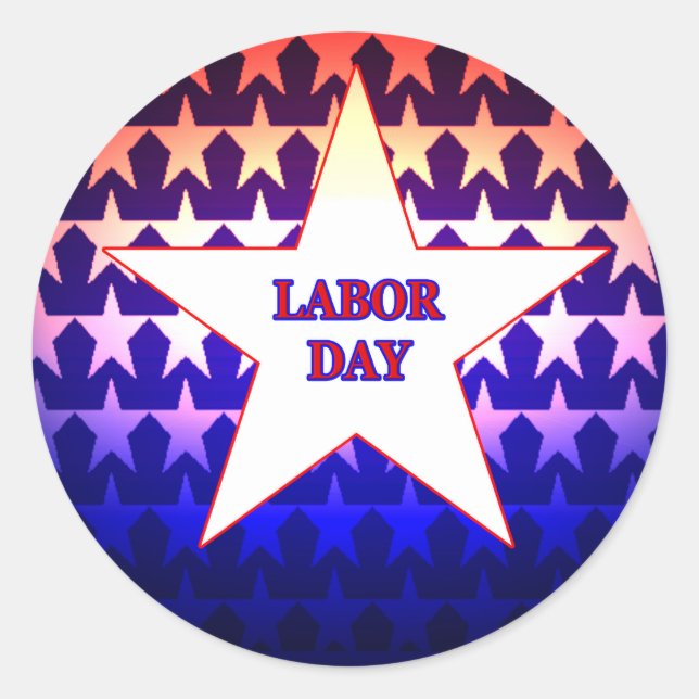 Tag der Arbeit Runder Aufkleber (Vorderseite)