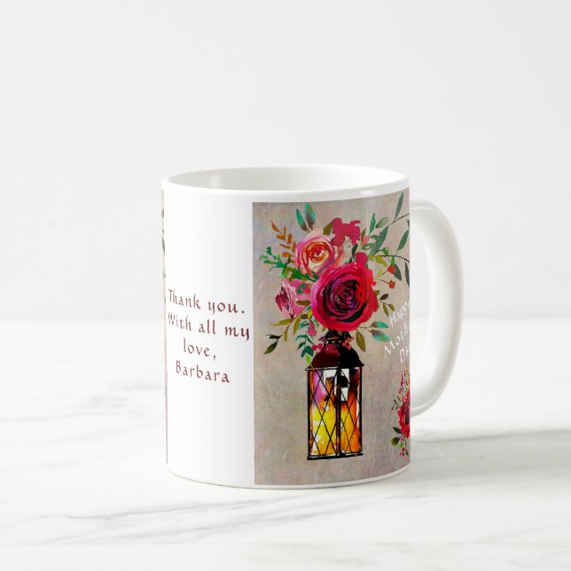 Tag der Atemberaubenden Blumenmutter mit Wasserfar Kaffeetasse (VorderseiteRechts)