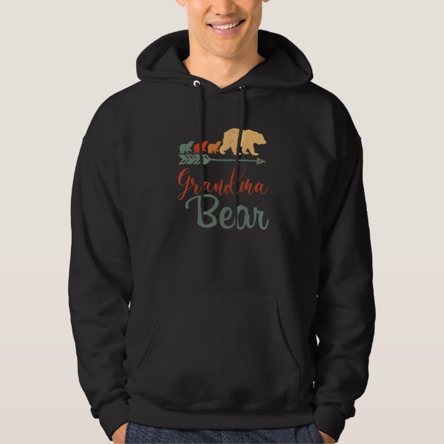 Tag der besten Mütter der Großmutter Bear Hoodie (Vorderseite)