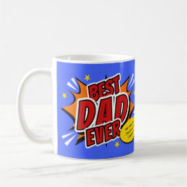 Tag der besten Vater je Comic Superhero Fathons Kaffeetasse
