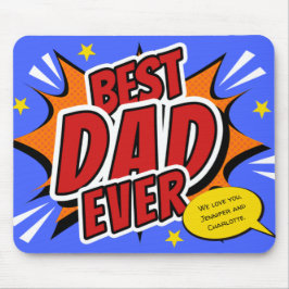 Tag der besten Vater je Comic Superhero Fathons Mousepad