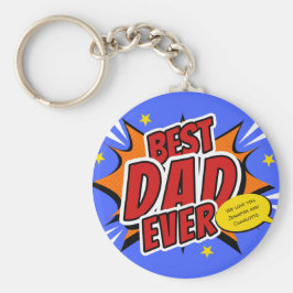 Tag der besten Vater je Comic Superhero Fathons Schlüsselanhänger