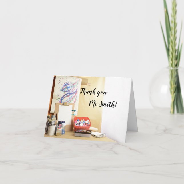 Tag der Bewertung durch Lehrer der Kunstklasse Dankeskarte (Vorderseite)