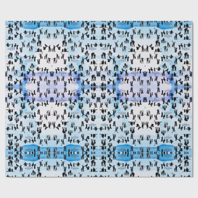Tag der Blauen Schattenväter Geschenkpapier (Flach)