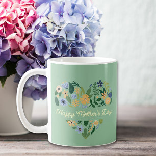 Tag der Blumenflora des blauen Herzens Kaffeetasse