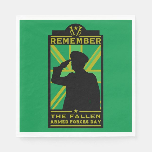 Tag der britischen Streitkräfte Serviette (Vorderseite)