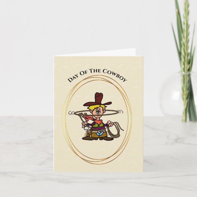 Tag der Cowboy Rootin' Tootin' Card Karte (Vorderseite)