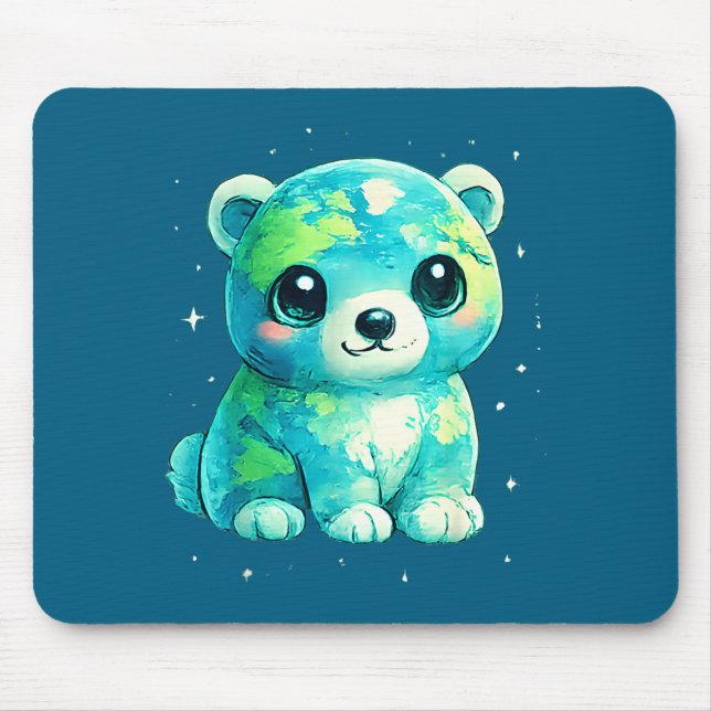 Tag der Erde 2026 Eisbärkunst  Mousepad (Vorne)