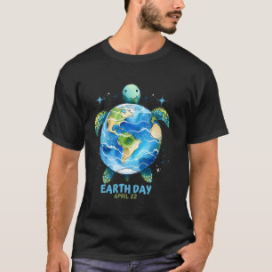Tag der Erde 22. April Tutrle Rettet den Planeten  T-Shirt
