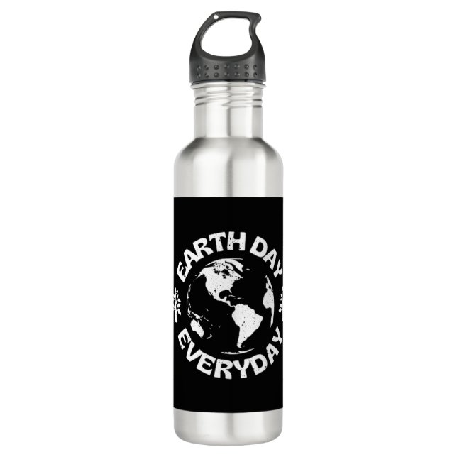 Tag der Erde Edelstahlflasche (Vorderseite)