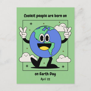 Tag der Erde Geburtstag Geboren am 22. April Benut Postkarte