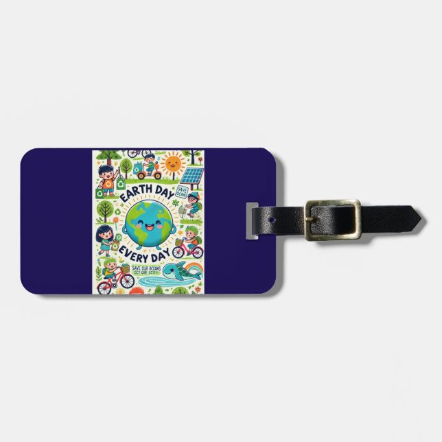 Tag der Erde Gepäckanhänger (Vorderseite horizontal)