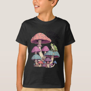 Tag der Erde jeden Tag niedlicher Frosch auf Pilz T-Shirt