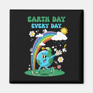 Tag der Erde Rainbow Globe Blume Rettete die Magnet