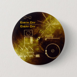 Tag der Erde - Voyager - Sounds of Earth Goldene S Button