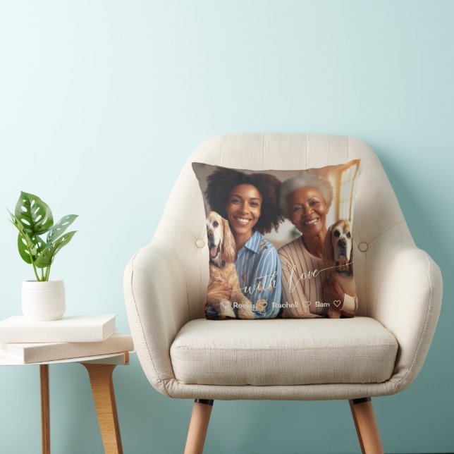 Tag der ersten Mütter Hund Großmutter | Benutzerde Kissen (Stuhl )