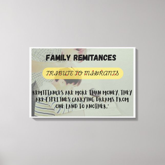 Tag der Familienzahlungen Leinwanddruck (Vorderseite)