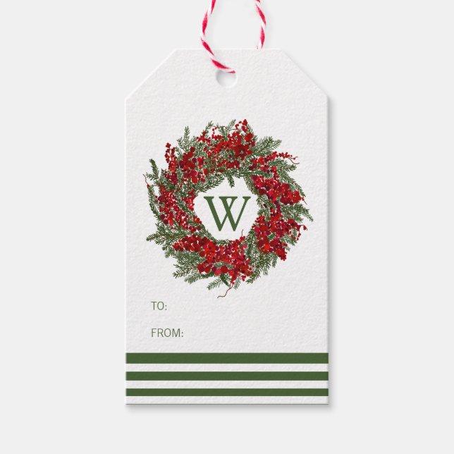 Tag der feierlichen Weihnachtsfeier Geschenkanhänger (Vorderseite)