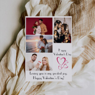 Tag der Fotokarte Glücklicher Valentinstag Feiertagskarte