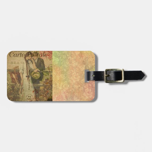 Tag der französischen Postkarte Gepäckanhänger (Vorderseite horizontal)