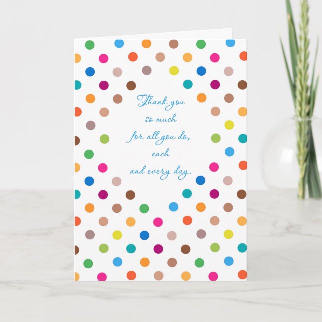 Tag der Fun Dots Administrative Professionals Karte (Vorderseite)