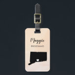 Tag der Gepäckausgabe, Begrüßung der Hochzeitsfeie Gepäckanhänger<br><div class="desc">Diese Staat Gepäckanhänger machen die perfekte Geschenkmarke für Hochzeitsfeiern oder Begrüßungstags. Krawatte es auf die Geschenke der Braut anstelle eines typischen Geschenketiketts, und sie können es für Monate und Jahre verwenden. Tags haben einen pfirsichfarbenen Aquarell-Hintergrund. Um das Herz an der Hochzeitsstelle zu platzieren, verwenden Sie die Option "Weiter anpassen".</div>