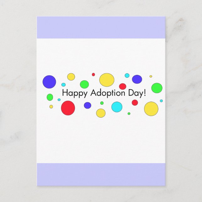 Tag der glücklichen Adoption Postkarte (Vorderseite)