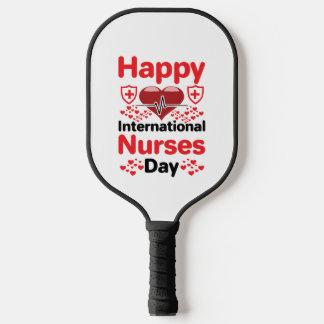 Tag der glücklichen internationalen Krankenschwest Pickleball Schläger