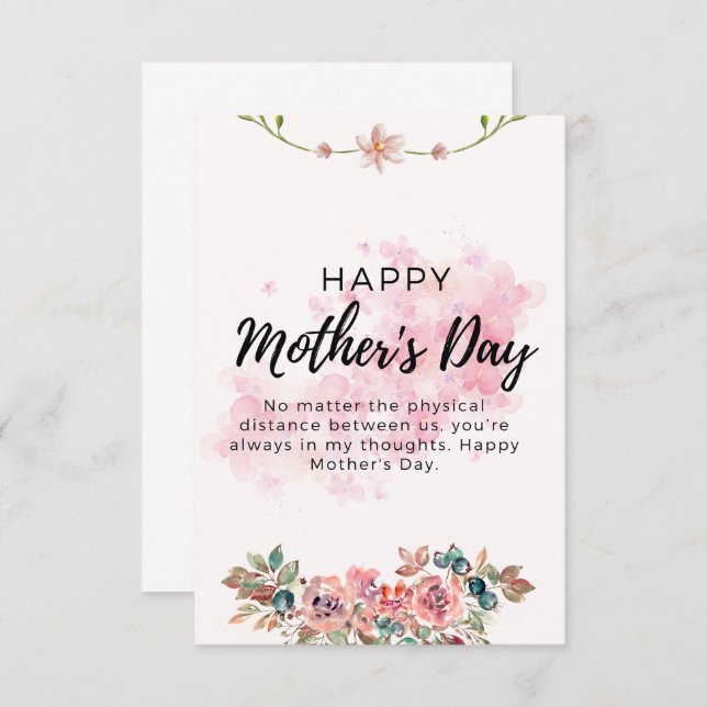 Tag der glücklichen Mutter Dankeskarte (Vorne/Hinten)