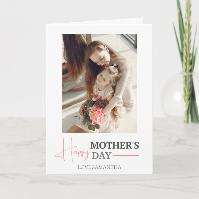 Tag der glücklichen Mütter | Einfache moderne Schr Karte (Vorderseite)