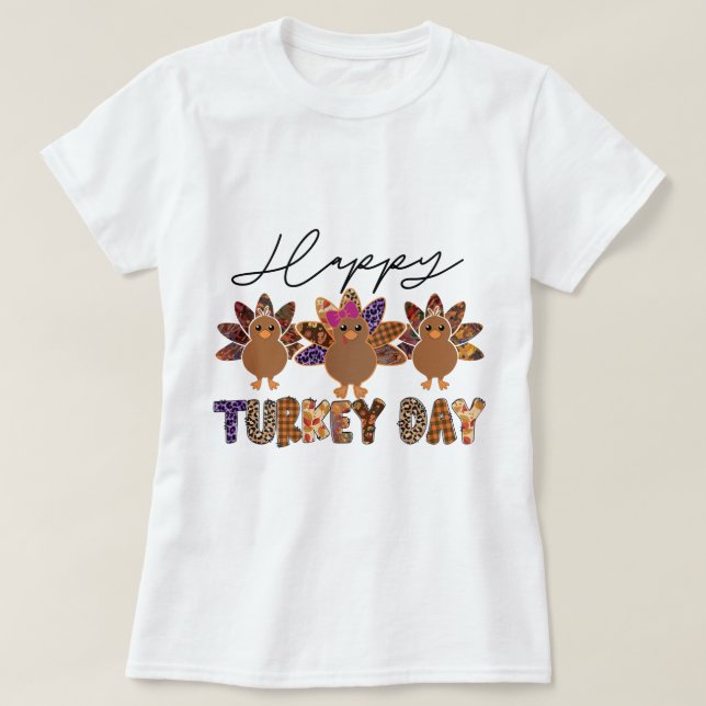 Tag der glücklichen Türkei T-Shirt (Design vorne)