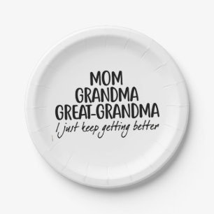 Tag der Großmütter der Mama Oma Pappteller