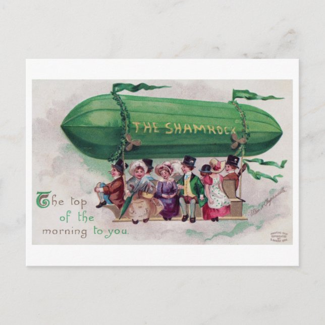 Tag der Heiligen Patrick, Vintag Postkarte (Vorderseite)