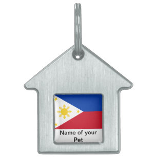 Tag der Heimtiere mit der Flagge der Philippinen Tiermarke