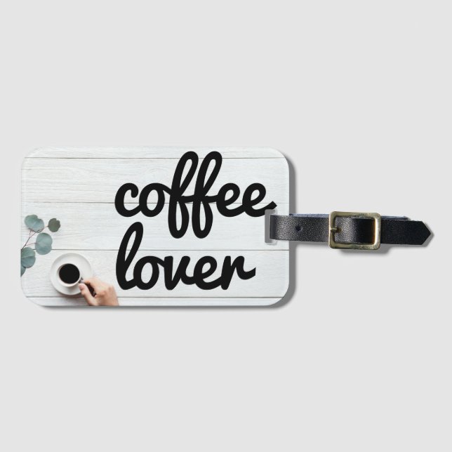Tag der Kaffeepause Gepäckanhänger (Vorderseite (Horizontal))