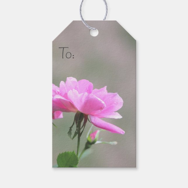 Tag der kleinen Pick-Rose Geschenkanhänger (Vorderseite)