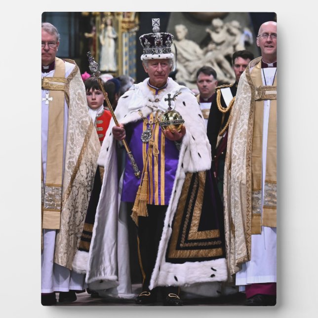 Tag der Krönung von König Charles III Fotoplatte (Vorderseite)
