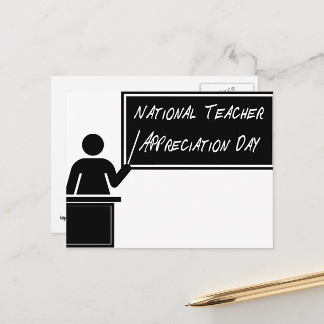 Tag der Lehrerbewertung Postkarte (Vorderseite/Rückseite Beispiel)