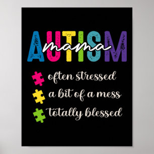 Tag der Mama der Kinder und Frauen wegen Autismus Poster