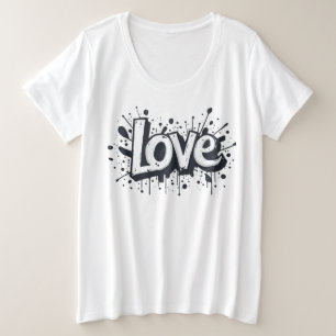 Tag der monochromen Liebe Große Größe T-Shirt